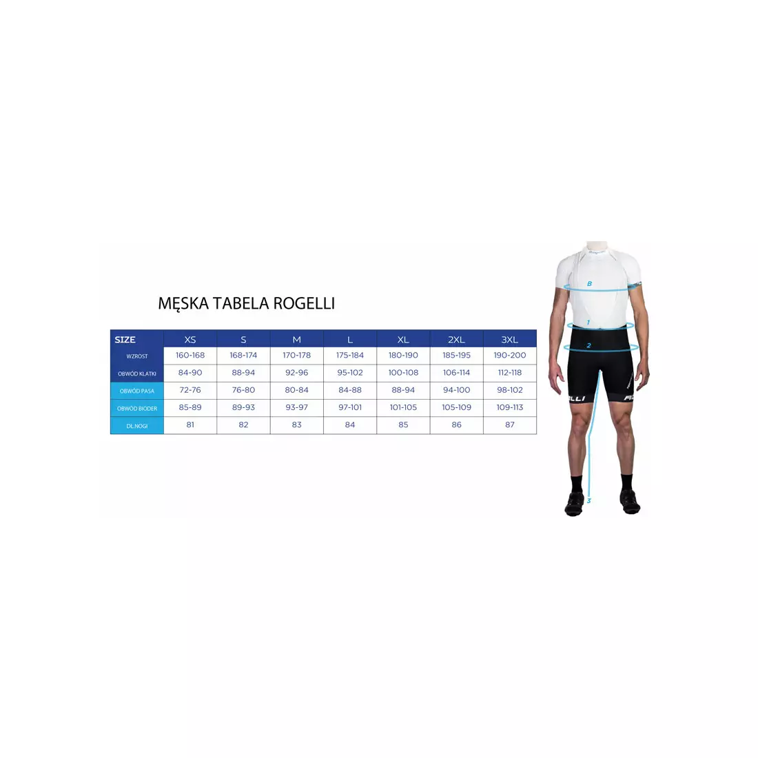 ROGELLI pantaloni de ciclism pentru bărbați VENOSA 3.0 cu reflexie, negru