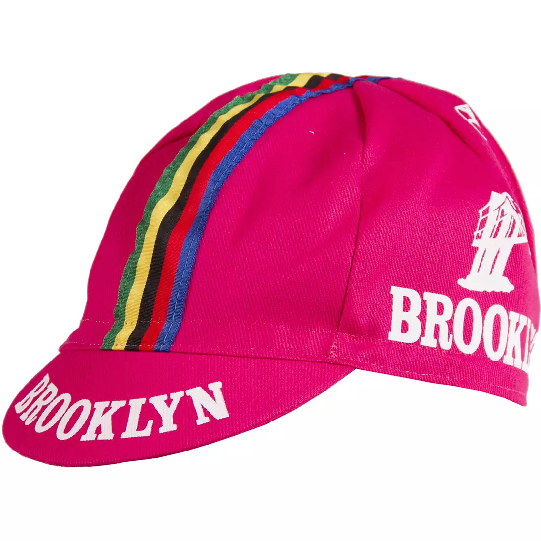 Şapcă de ciclism GIORDANA SS18 - Brooklyn - Roz cu bandă cu dungi GI-S6-COCA-BROK-ROZ mărime unică