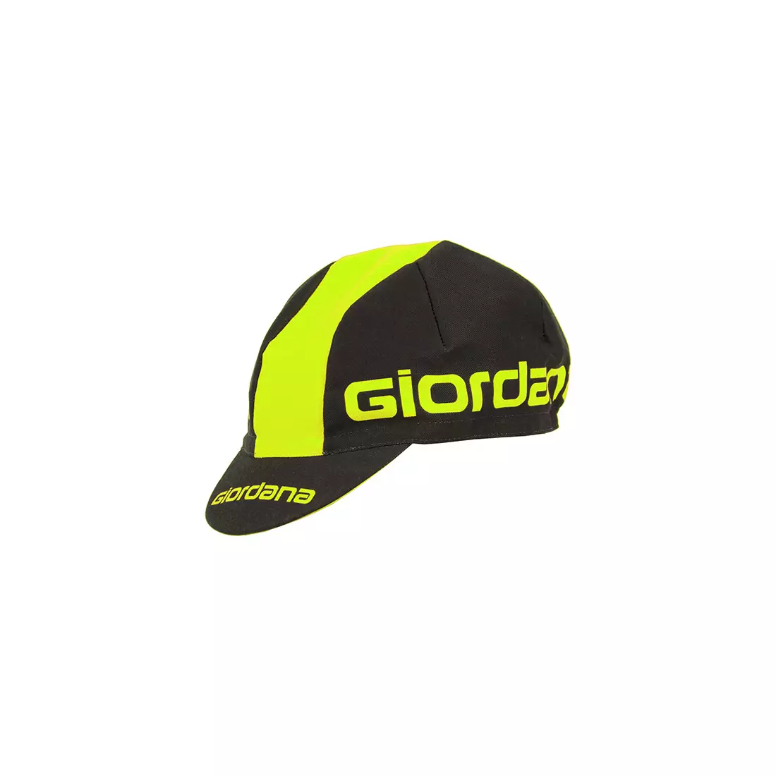 Șapcă de ciclism GIORDANA SS18 - Logo Giordana - Negru/Galben Fluo GI-S5-COCA-GIOR-BKYL mărime unica