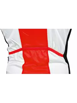 Tricou de ciclism fără mâneci pentru bărbați DEKO HAITI II, alb și roșu