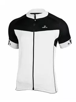 Tricou de ciclism pentru bărbați DEKO FORZA, alb și negru