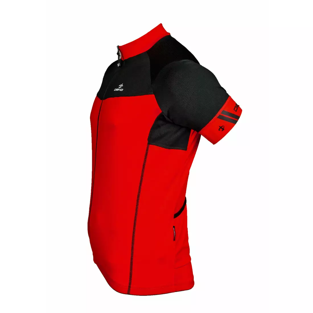 Tricou de ciclism pentru bărbați DEKO FORZA, roșu-negru