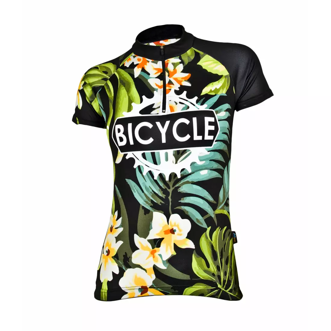 Tricou de ciclism pentru femei MikeSPORT DESIGN FLOWER BIKE