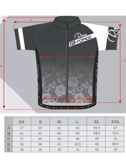 Tricou pentru ciclism damă FORCE ROSE 9001341 negru și albastru