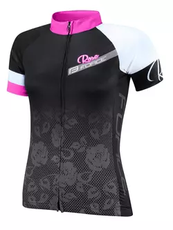 Tricou pentru ciclism damă FORCE ROSE 9001342 negru și roz