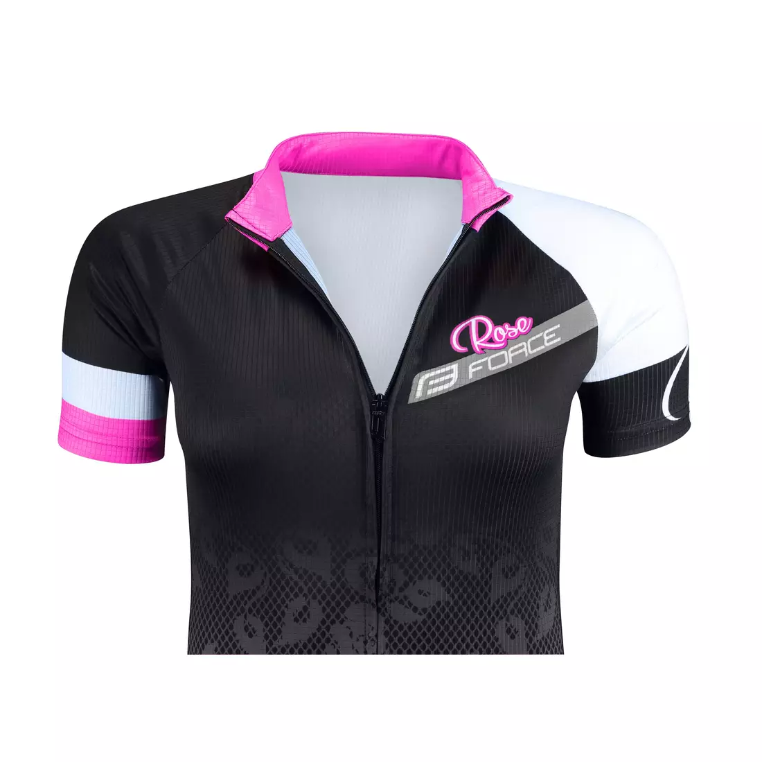 Tricou pentru ciclism damă FORCE ROSE 9001342 negru și roz