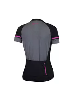 Tricou pentru ciclism damă ROGELLI CARLYN 2.0, negru-gri-roz 010.107