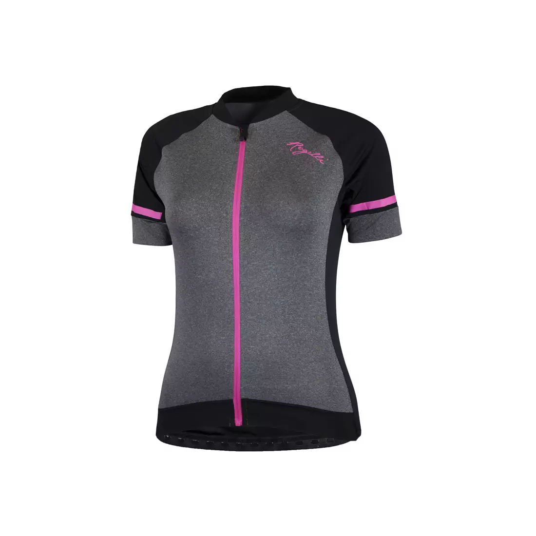 Tricou pentru ciclism damă ROGELLI CARLYN 2.0, negru-gri-roz 010.107
