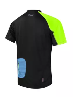Tricou pentru ciclism largi FORCE MTB X5 pentru bărbați, negru-fluor-albastru 9001525