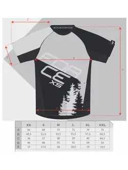 Tricou pentru ciclism largi FORCE MTB X5 pentru bărbați, negru-fluor-albastru 9001525