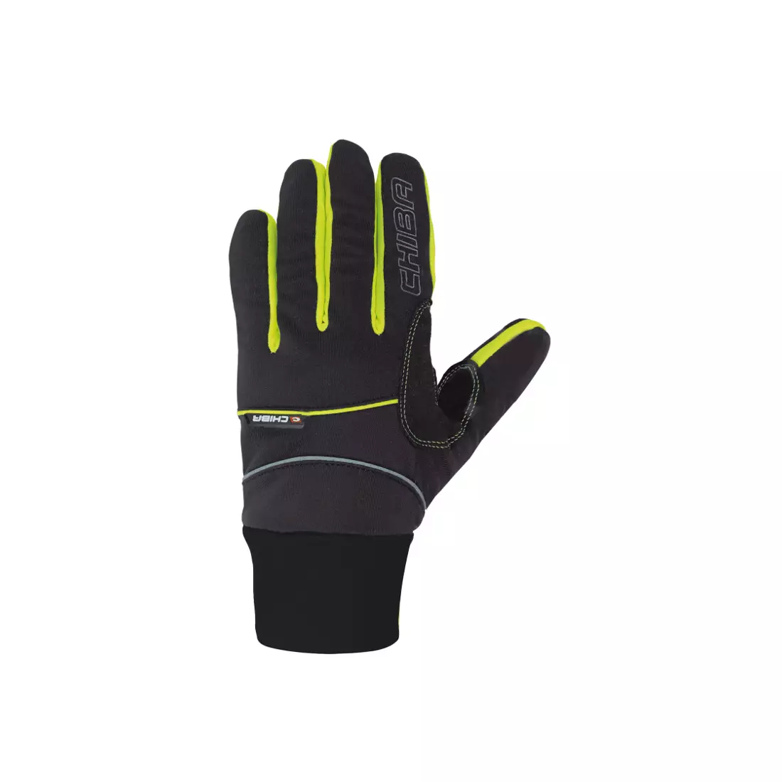 CHIBA CROSS WINDSTOPPER - mănuși de iarnă, negru-verde fluor 31517