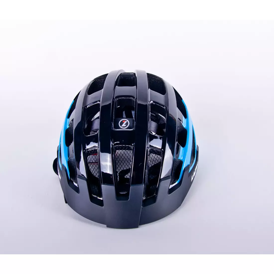 Casca de bicicleta LAZER Compact DLX LED plasa de insecte albastru negru lucios
