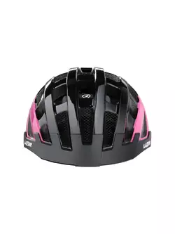 Casca de bicicleta dama LAZER Petit DLX Mesh + LED negru si roz