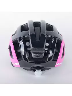 Casca de bicicleta dama LAZER Petit DLX Mesh + LED negru si roz