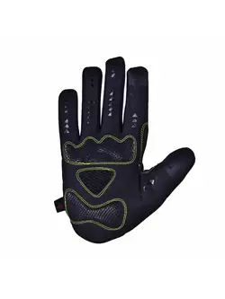 DEKO ROST mănuși de iarnă pentru ciclism negru-galben fluor DKWG-0715-006A