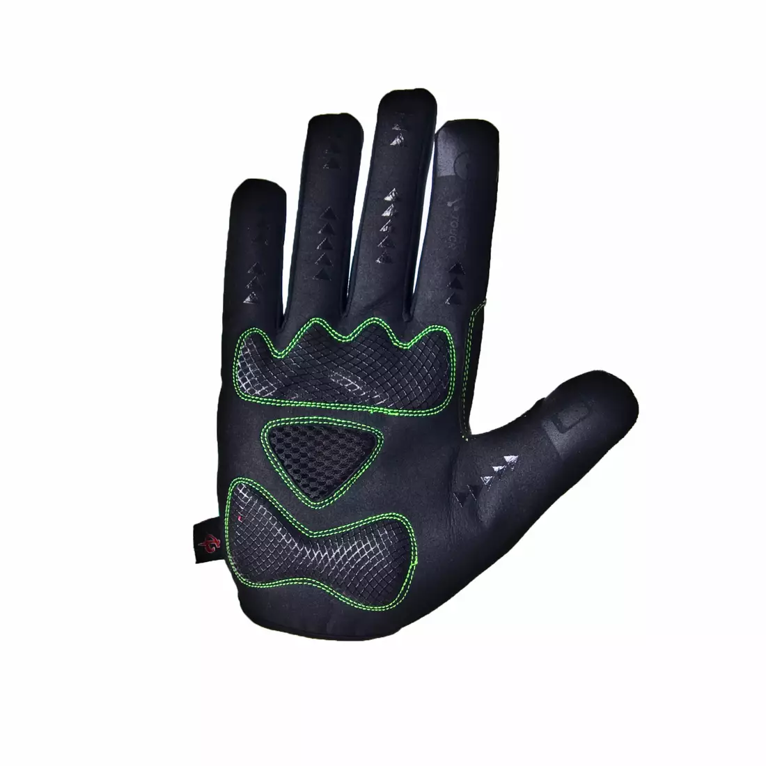 DEKO ROST mănuși de iarnă pentru ciclism negru-verde fluor DKWG-0715-006A