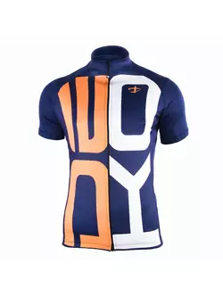 DEKO SET1 tricou de bărbați pentru ciclism, bleumarin-portocaliu-alb