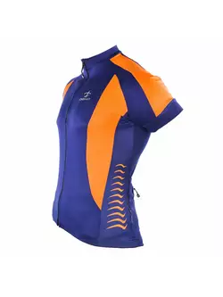 DEKO WHITE Tricou de ciclism bleumarin și portocaliu