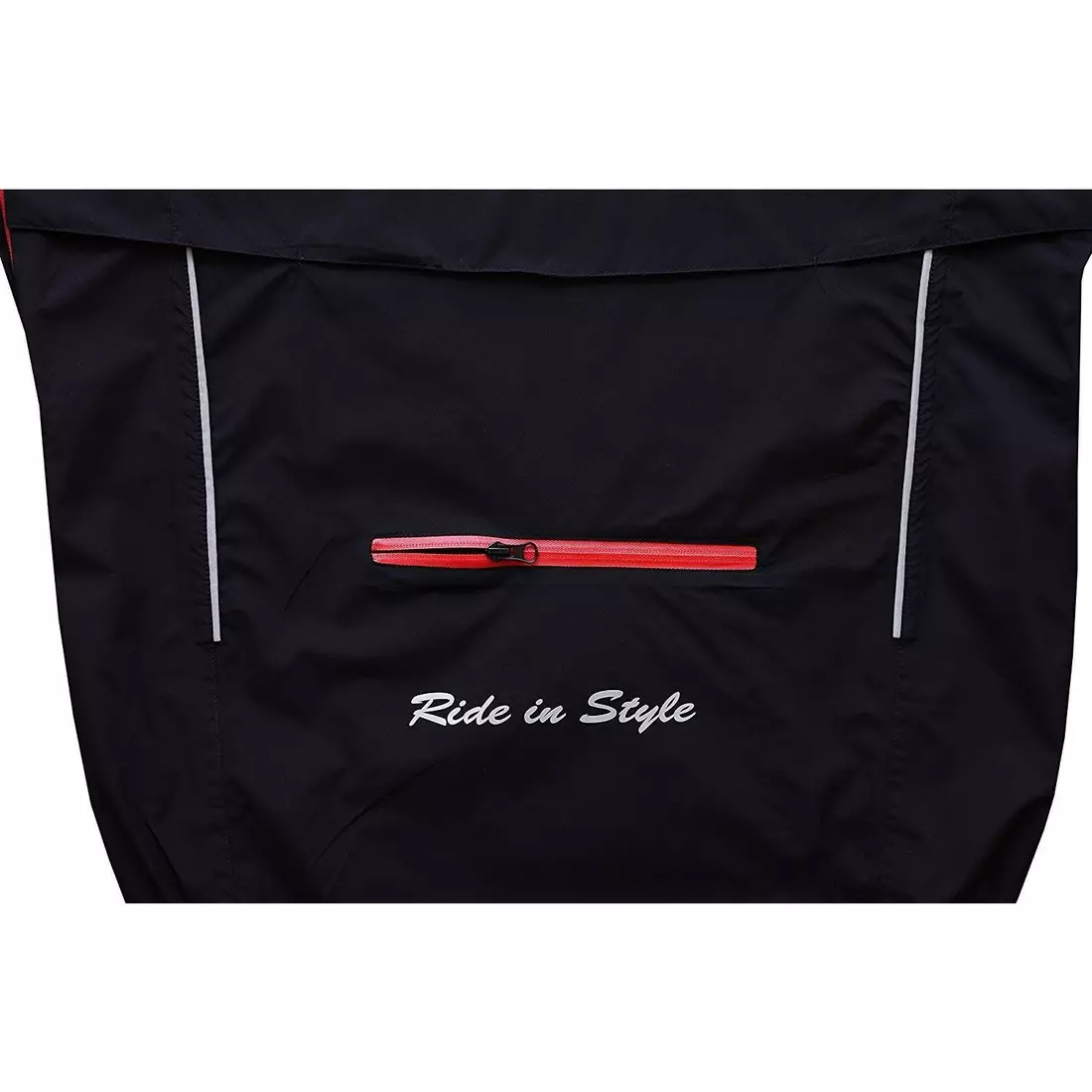 FDX 1410 jachetă de ploaie pentru ciclism pentru bărbați, negru-rosu