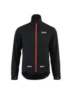 FDX 1410 jachetă de ploaie pentru ciclism pentru bărbați, negru-rosu
