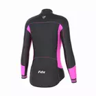 FDX 1460 tricou cald de ciclism pentru femei, negru-roz