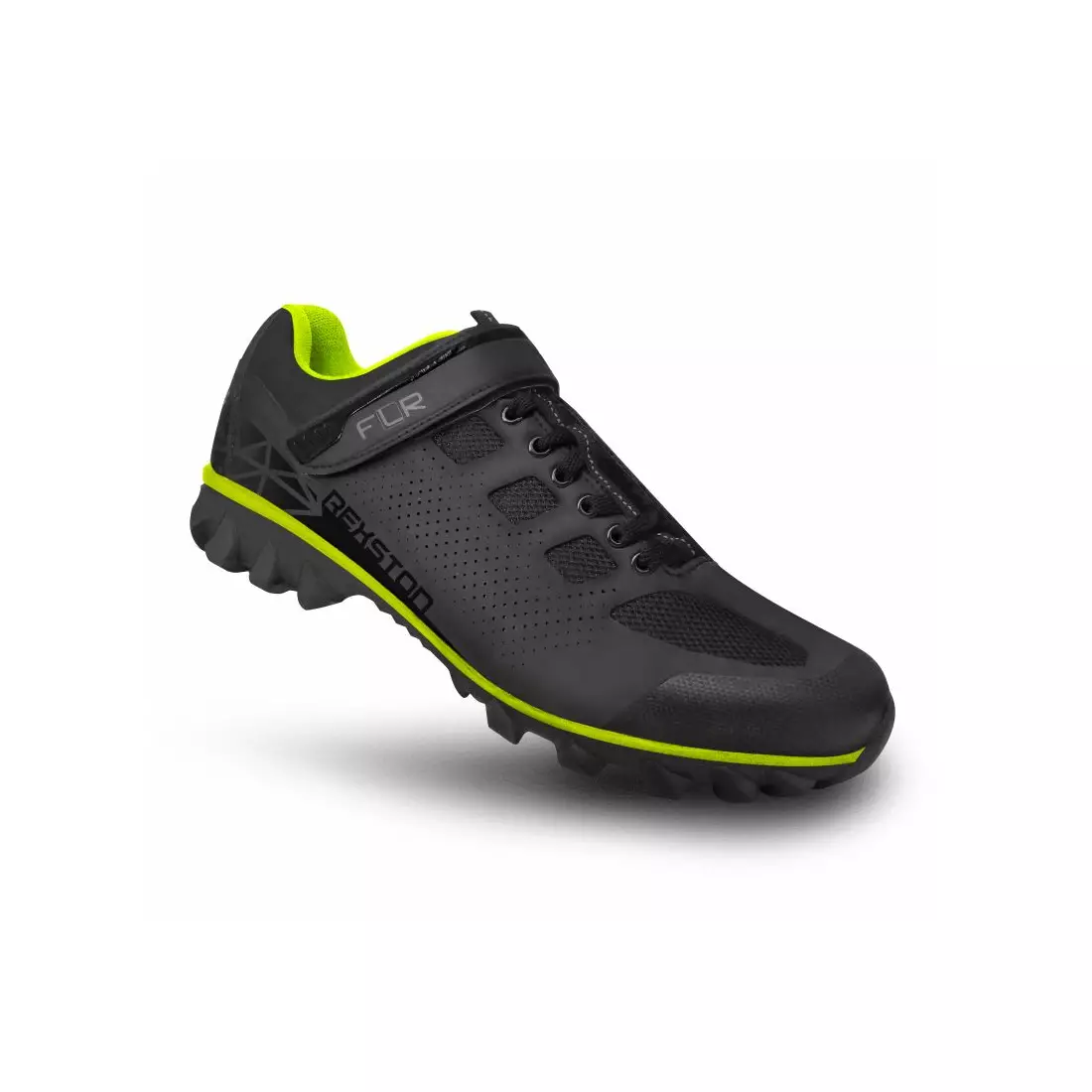 FLR REXSTON pantofi de drumeție negru fluor galben