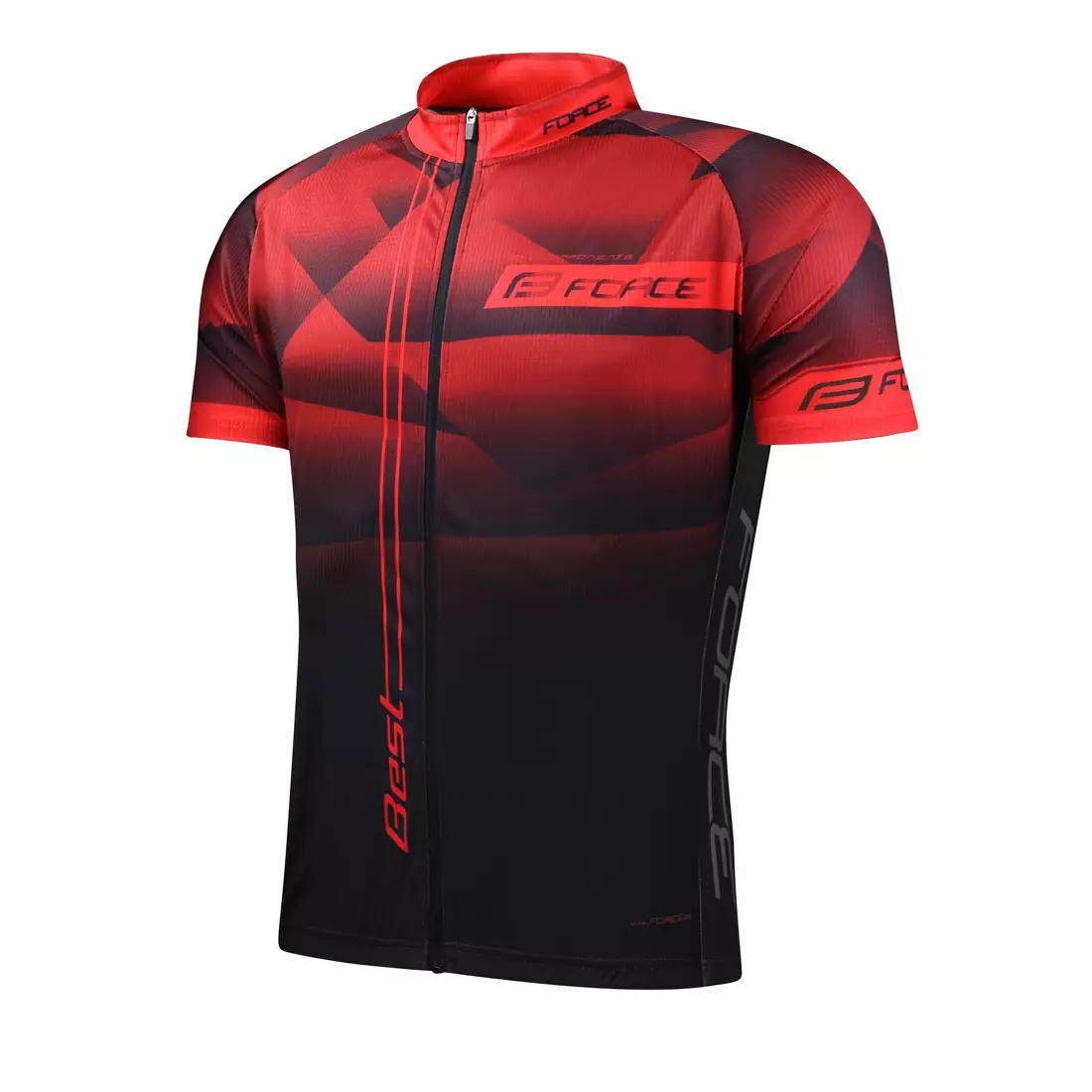 FORCE BEST tricou de ciclism masculin black-red 9001291