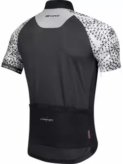 FORCE FINISHER tricou de bărbați pentru ciclism, alb și gri 9001284