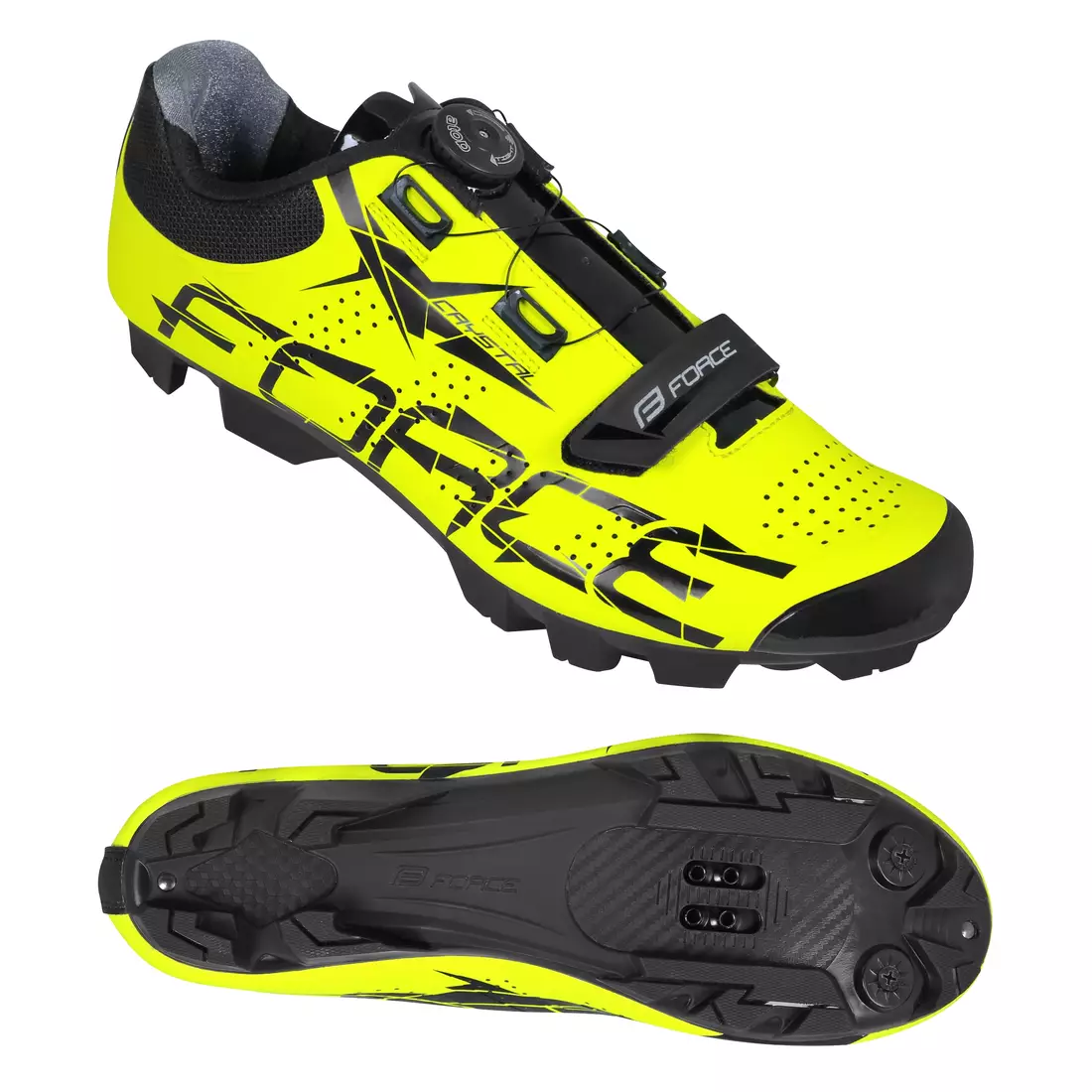 FORCE MTB CRYSTAL pantofi de ciclism fluor
