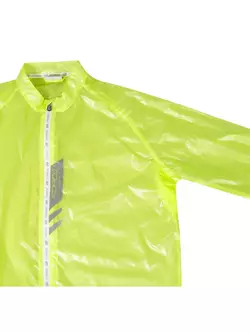 FORCE SLIM jachetă de ploaie pentru ciclism pentru bărbați, fluor galben