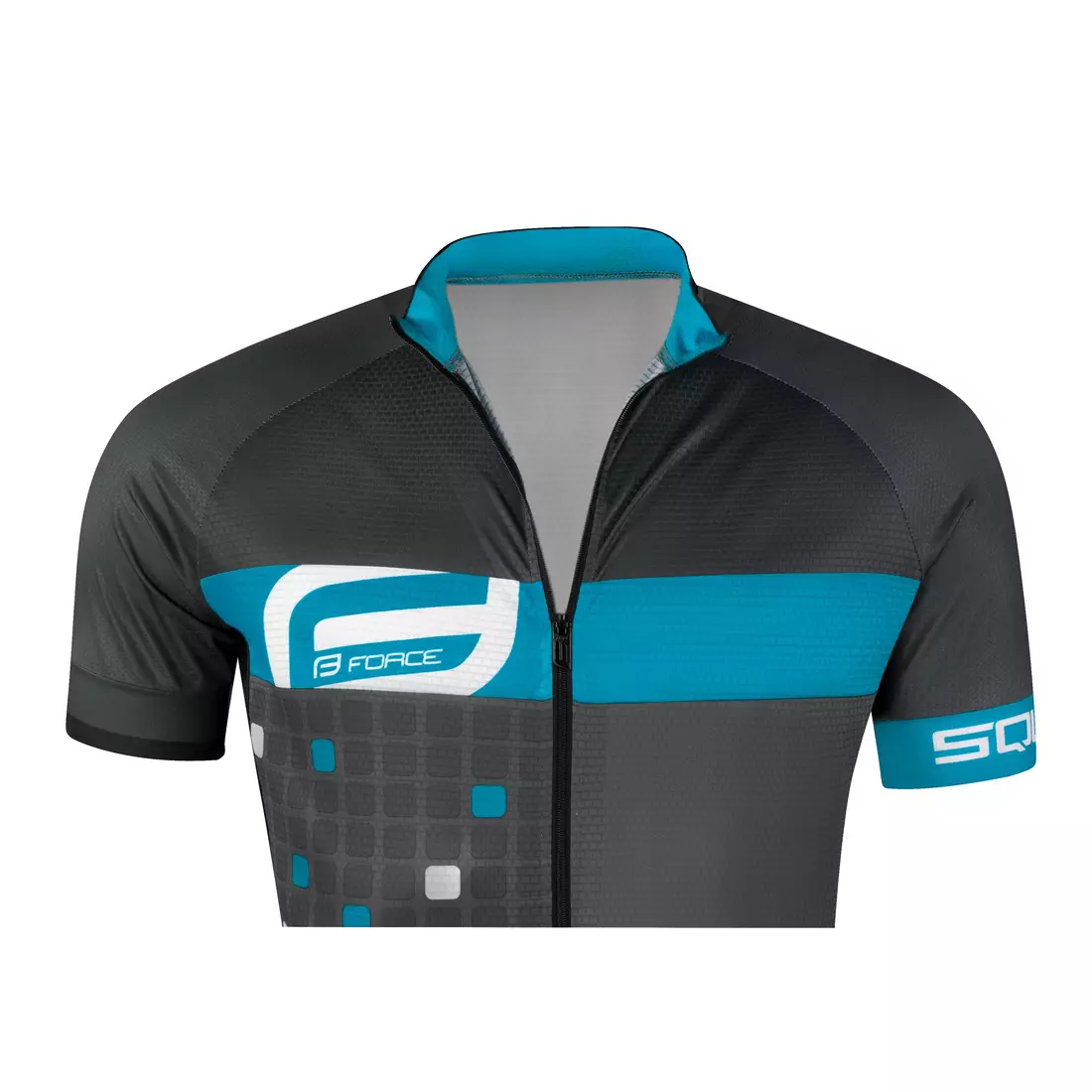 FORCE SQUARE tricou de ciclism pentru bărbați, albastru-gri 90012872