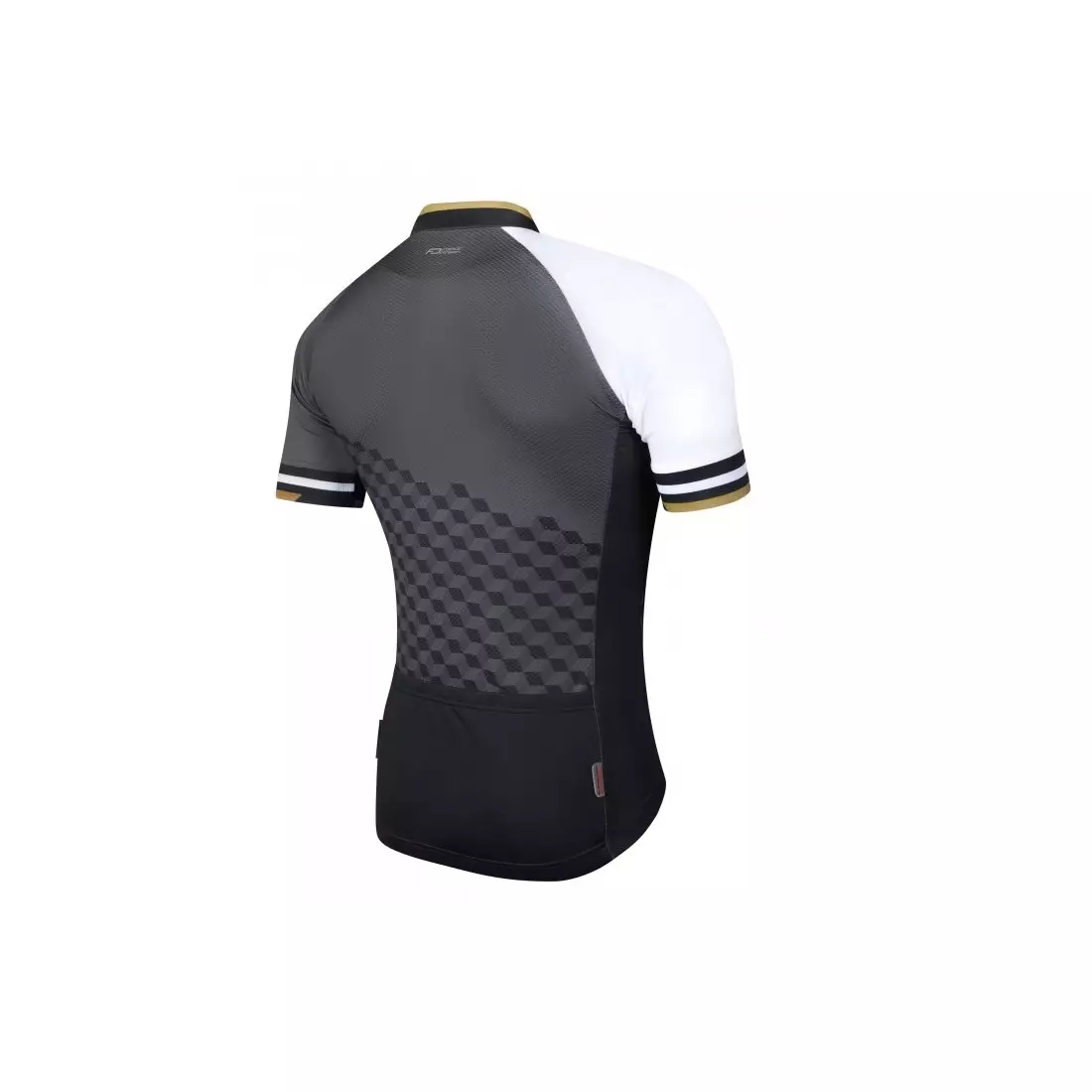 FORCE WAY tricou de ciclism pentru bărbați, alb și auriu 9001262