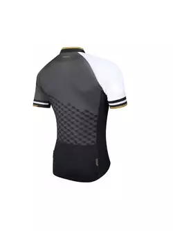 FORCE WAY tricou de ciclism pentru bărbați, alb și auriu 9001262