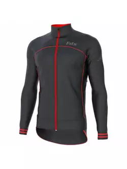 Jachetă de ciclism izolată pentru bărbați FDX 1310, neagră și roșie