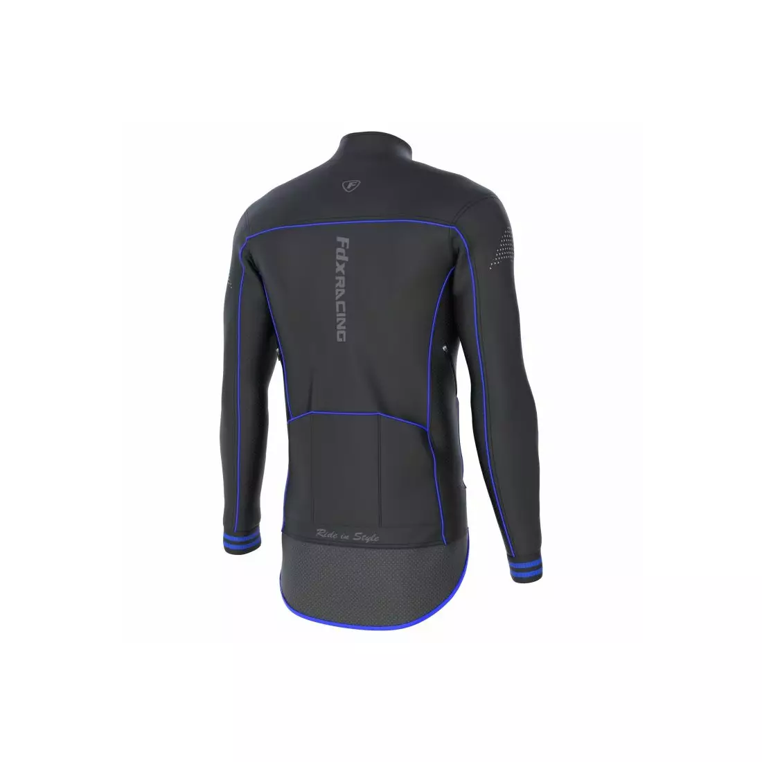 Jachetă de ciclism izolată pentru bărbați FDX 1310 negru și albastru