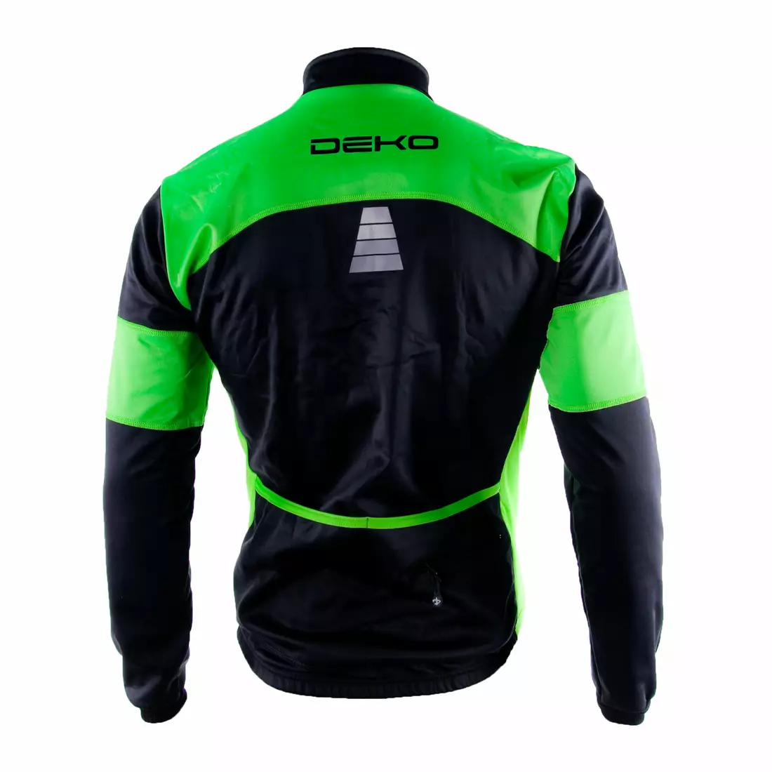 Jachetă softshell DEKO HUM pentru ciclism negru-verde fluor