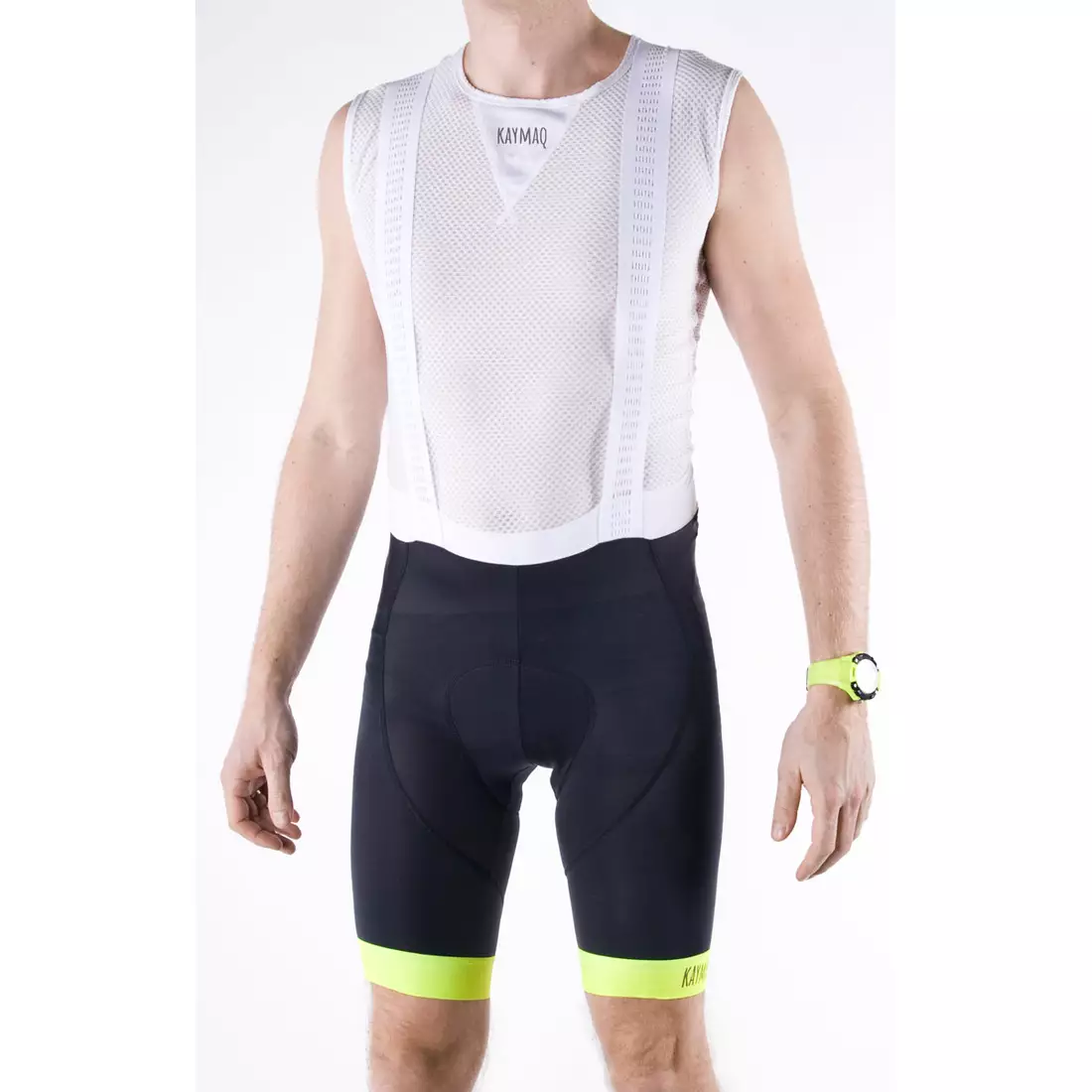 KAYMAQ PRO 30001 - pantaloni scurți pentru bărbați, HP Carbon, culoare: galben fluor