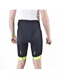 KAYMAQ PRO 30201 - pantaloni scurți pentru ciclism pentru bărbați, HP Carbon, culoare: galben fluor