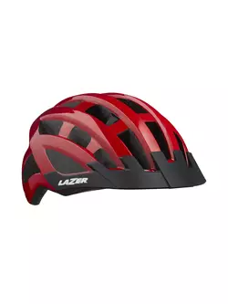 LAZER Compact cască de biciclist roșu lucios
