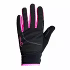 Mănuși de iarnă damă ROGELLI FABEL, softshell, negru-roz
