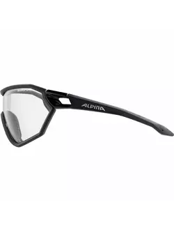 Ochelari de ciclism ALPINA S-WAY L VL+ culoare NEGRU sticlă MATĂ NEGRU S1-3 FOGSTOP A8624131