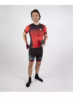 Pantaloni scurți pentru ciclism bărbați ROGELLI ISPIRATO 2.0 negru roșu