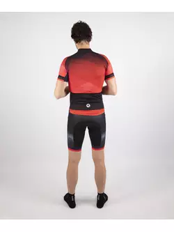 Pantaloni scurți pentru ciclism bărbați ROGELLI ISPIRATO 2.0 negru roșu