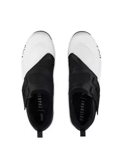 Pantofi de ciclism de triatlon FIZIK TRANSIRO POWERSTRAP R4 alb negru