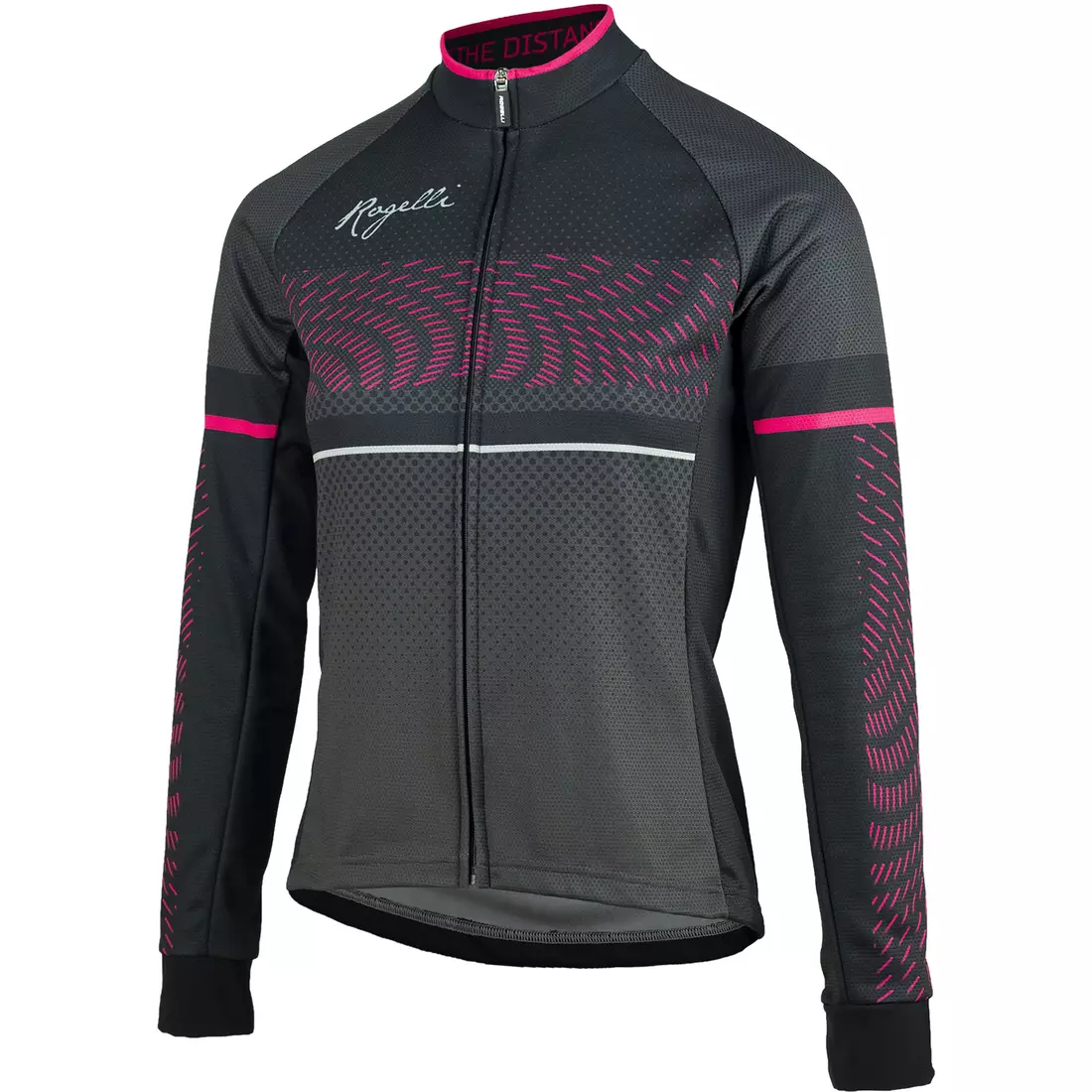 ROGELLI BELLA tricou de ciclism pentru femei, negru-gri-roz