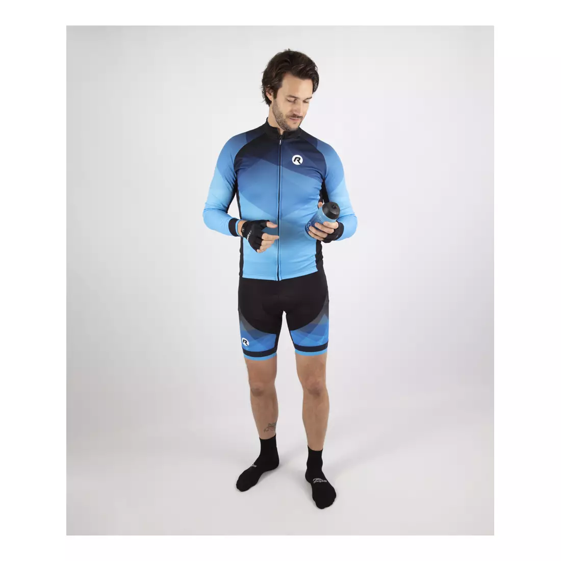 ROGELLI ISPIRATO 2.0 tricou cald de ciclism albastru