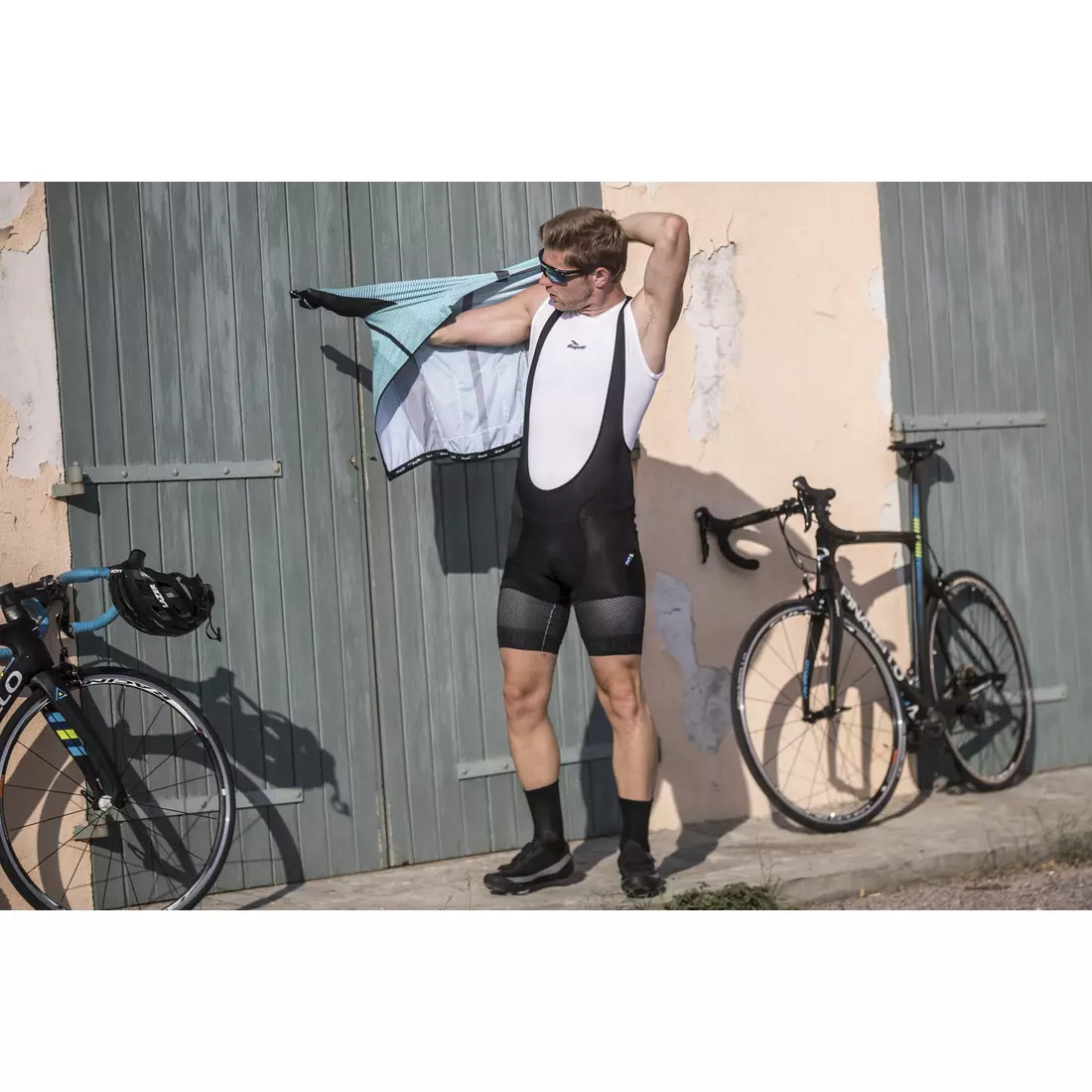 ROGELLI PRIME pantaloni scurți de ciclism cu bretele, negru 002.460