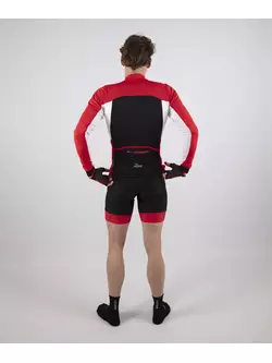 ROGELLI RAPID pantaloni scurți pentru ciclism cu bretele, roșu negru