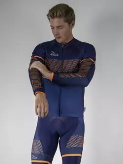 ROGELLI RITMO tricou de ciclism pentru bărbați, bleumarin-portocaliu