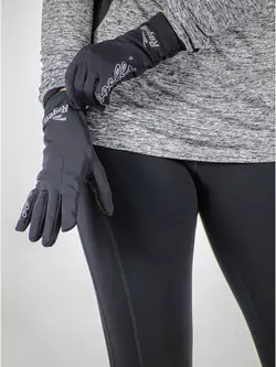 ROGELLI RUN 890.003 TOUCH mănuși de alergare pentru femei, negre